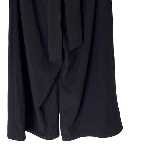 Hutch V-Neck Tie Front Cut Out Wide Leg Long Sleeve Jumpsuit in Black, Size 6 - Picture 5 of 10
